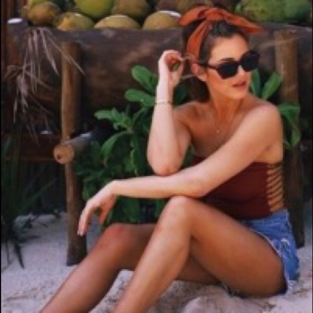 Burnt Orange One Piece Swimsuit